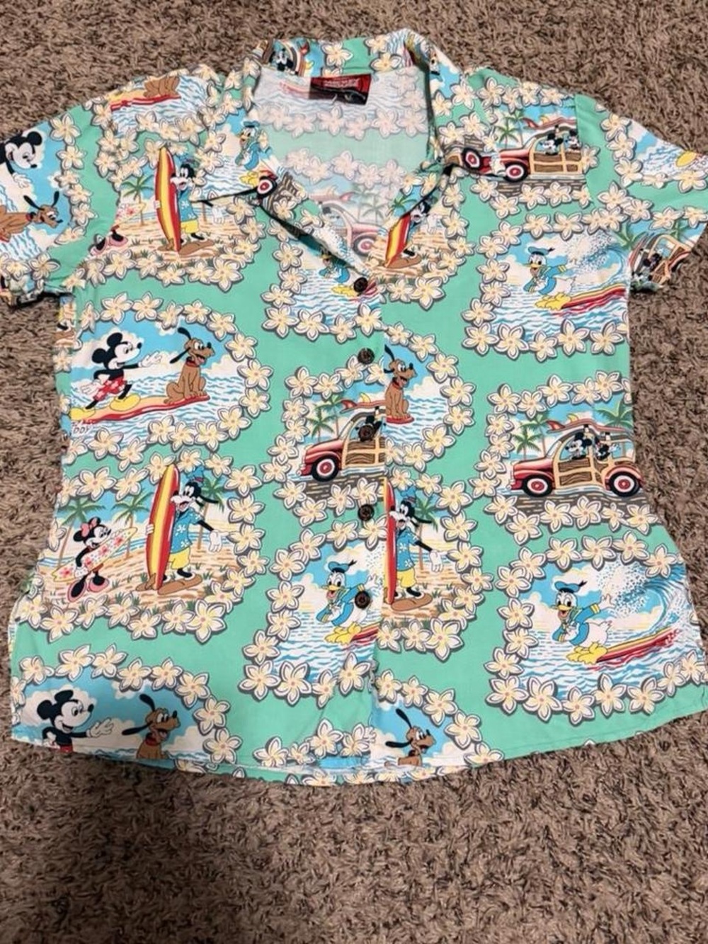 Vintage Disney Hawaiian Button up
